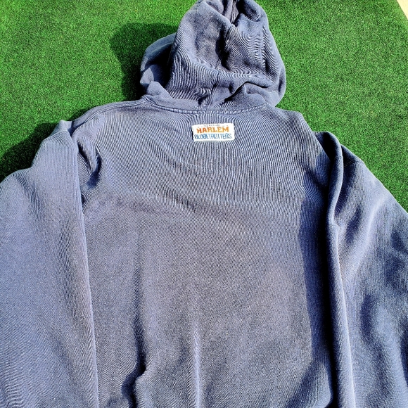 VTG Harlem Globetrotters Hoodie Hooded Sweatshirt Mens 3XL Blue 100% - Picture 11 of 16